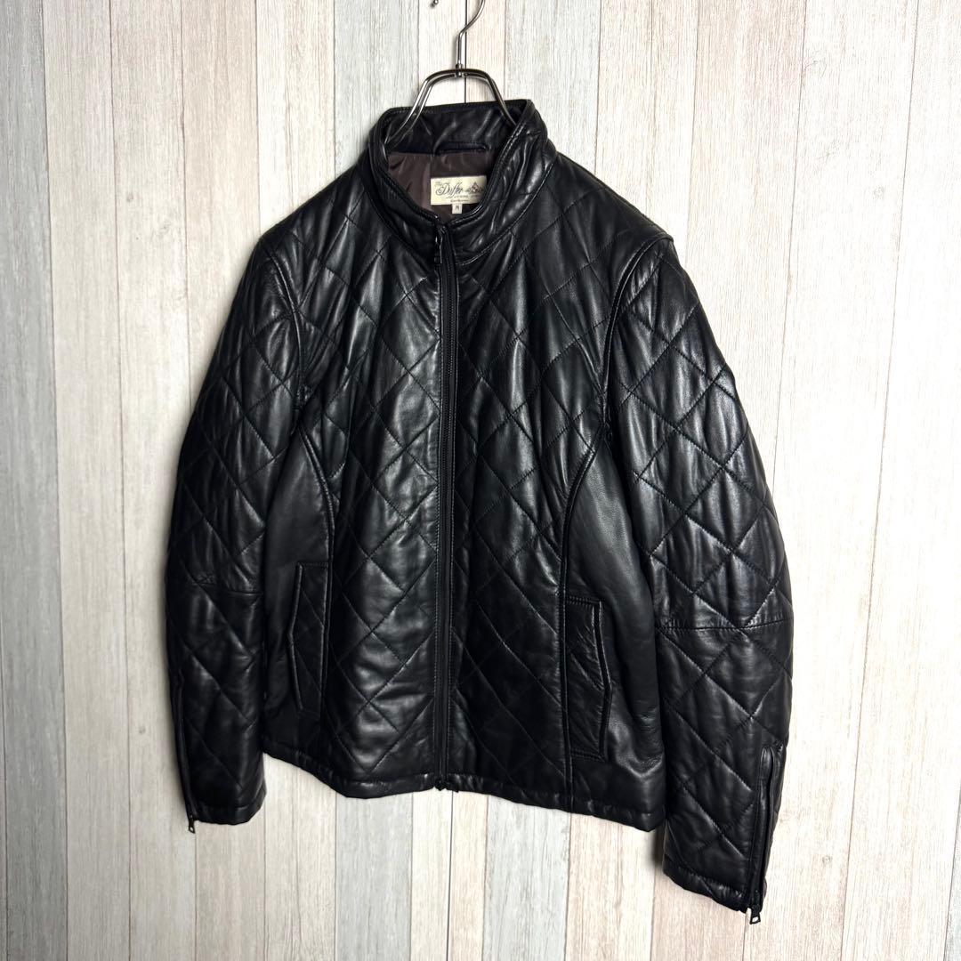 2467【希少・美品】ダファー キルティング ラムナッパ レザージャケット