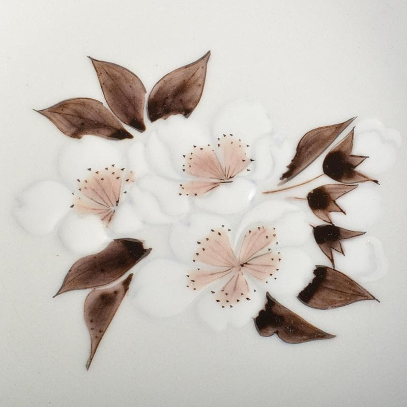 九谷焼　後上俊香(俊子)作　色絵　銘々皿　5客　共箱　M　R6010