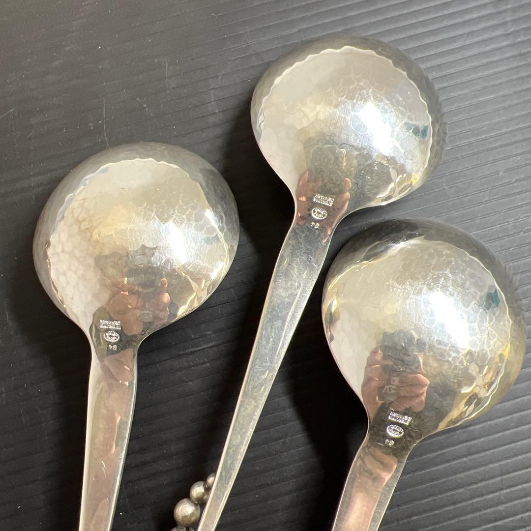 ジョージジェンセン激レア品ブロッサムsterling925スープスプーン6本共袋