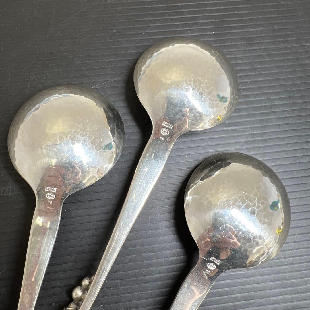 ジョージジェンセン激レア品ブロッサムsterling925スープスプーン6本共袋