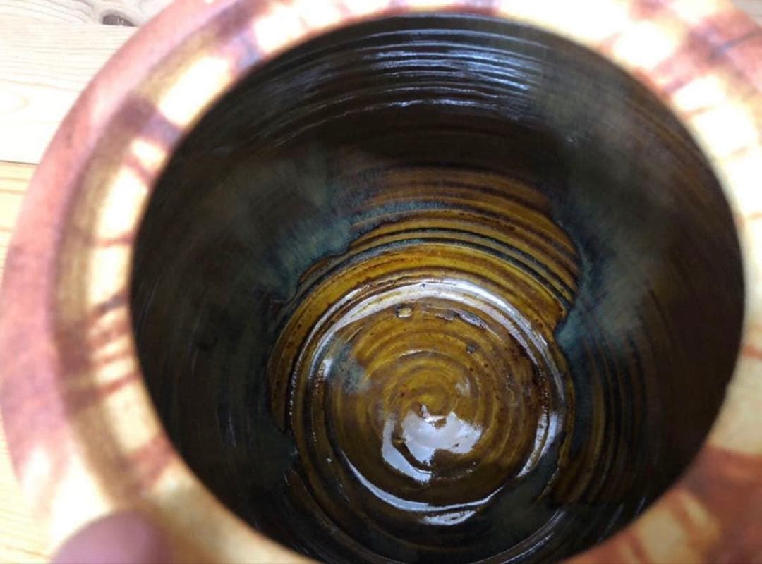 未使用/特価❕美濃燒/安藤百利行作/百窯/火襷/水指/1点　　茶道具/水差し