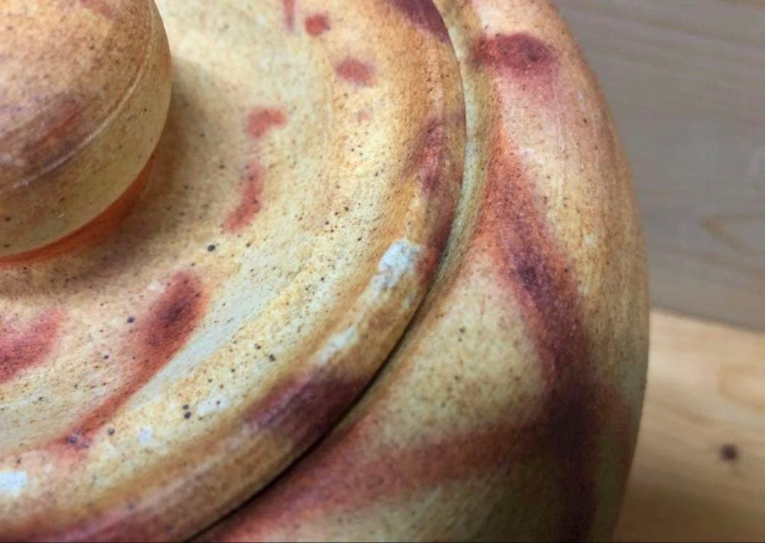 未使用/特価❕美濃燒/安藤百利行作/百窯/火襷/水指/1点　　茶道具/水差し