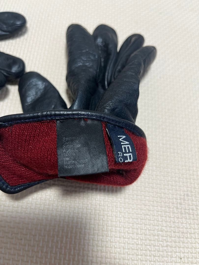 メローラ　レザーグローブ　７　ライニングカシミヤ