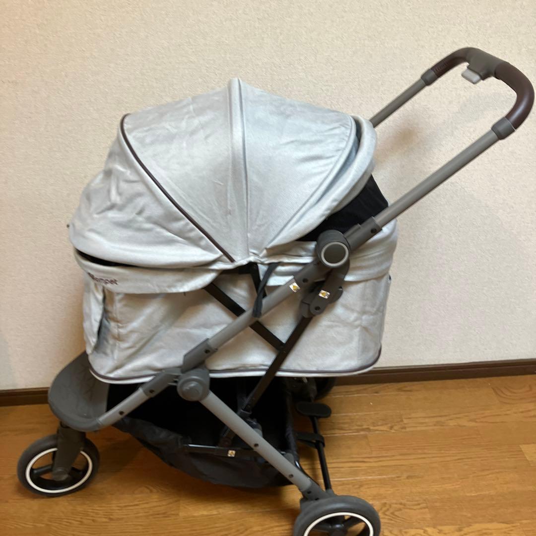 コムペット　ルルテイル　ラバーロックグレー　ペットカート compet