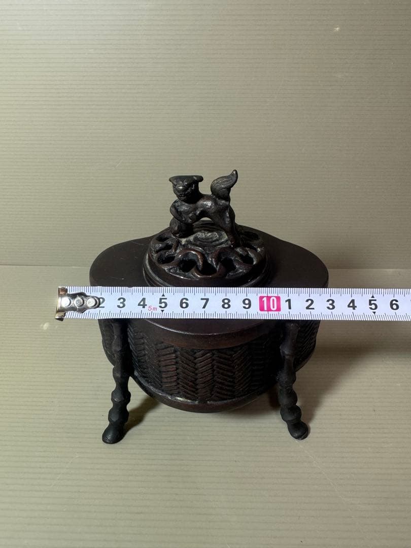 2854 古銅製　獅子　香炉　時代物