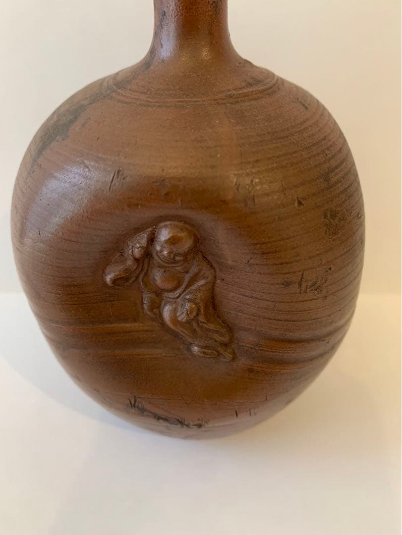 古備前焼　人形徳利　木村庄三郎