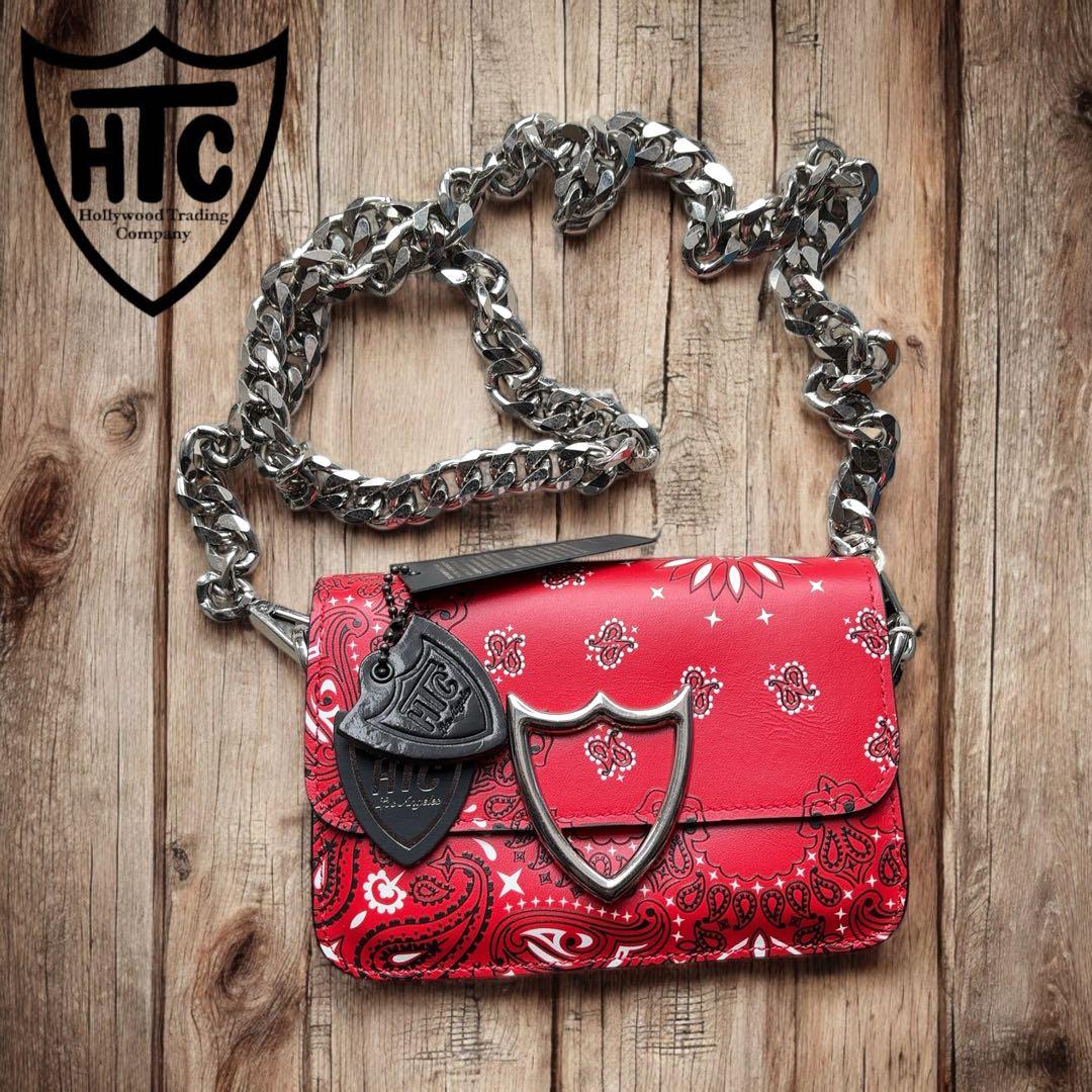 定価9.3万 未使用品 HTC ハンドバック ミニバック ペイズリー ショルダー