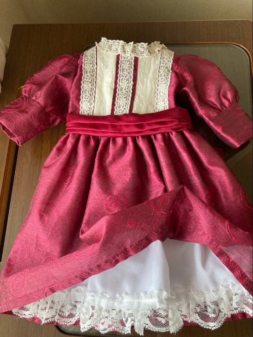 アンティークドール　ワンピース　ボンネットセット