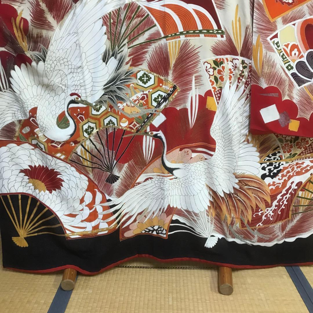 昔のアンティークな振袖