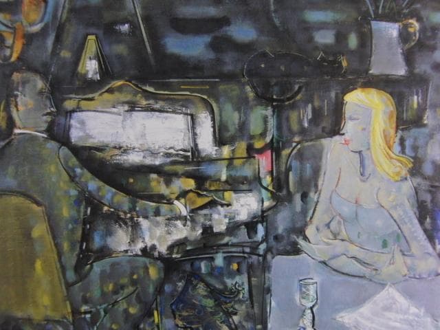 佐藤泰正「夜のしらべ」、希少画集より、状態良好、新品高級額装付