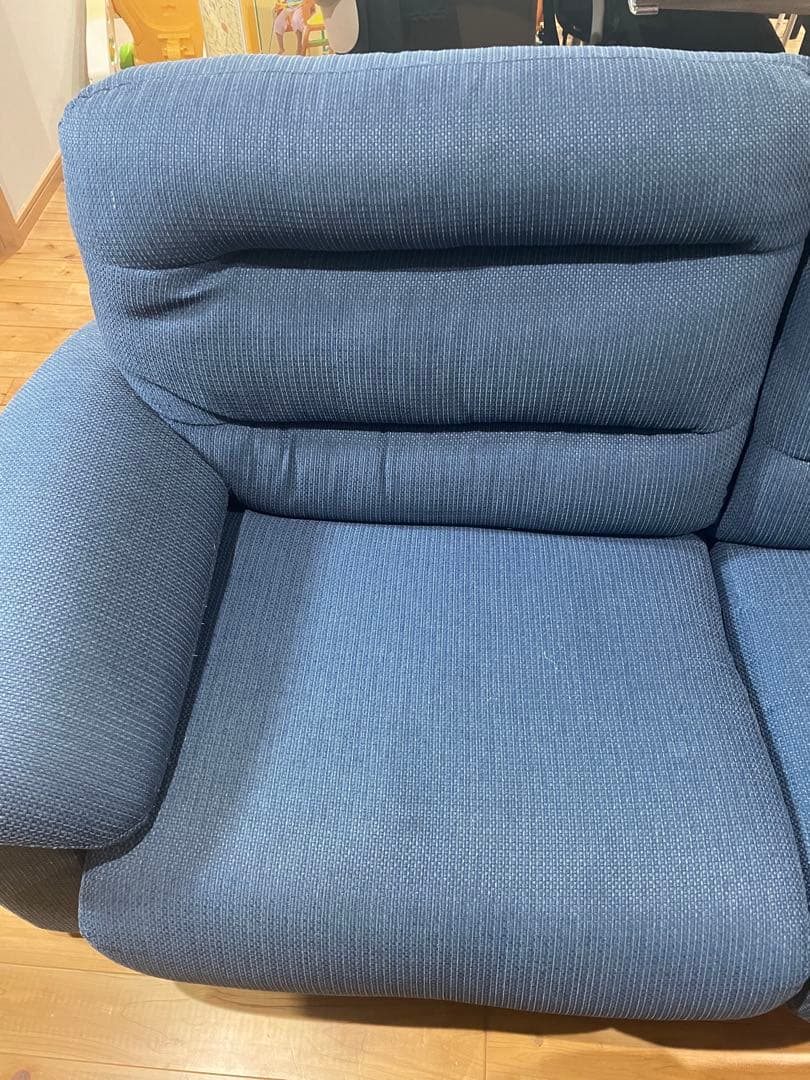 3人掛けソファ 青色 美品