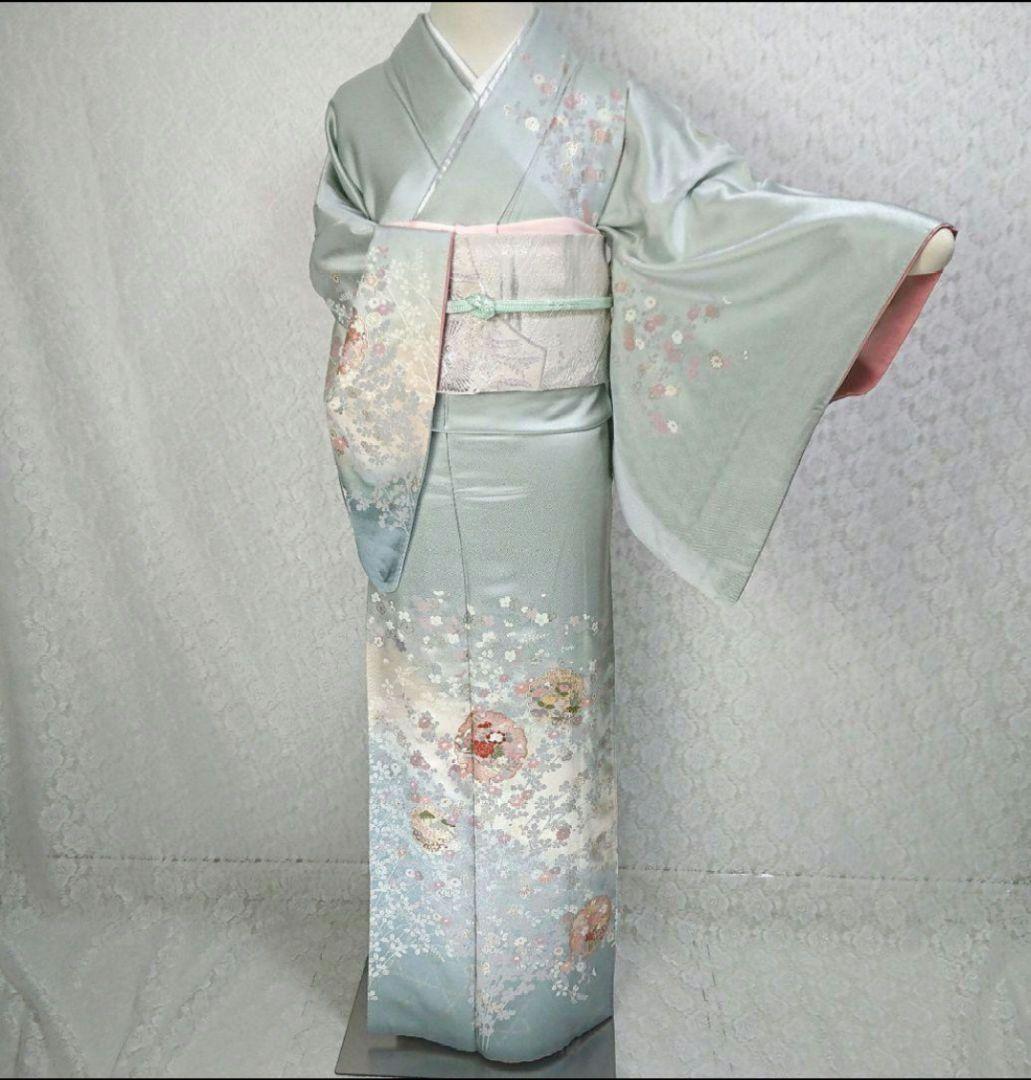Mの正絹 訪問着 4点 フルセット 入学式 卒業式 結婚式 お宮参り