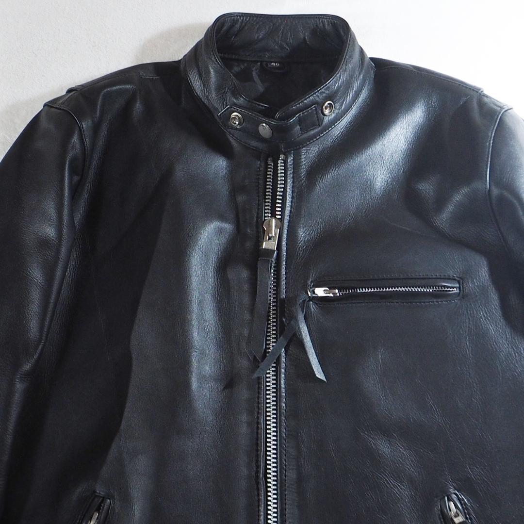 美品★フリーダム Freedom ライダースジャケット 本革 立襟 肉厚 40
