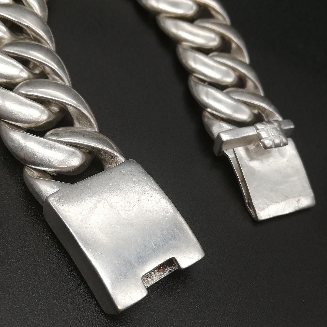 20mm Silver 925 ブレスレット 純銀 メンズ シルバー 極太