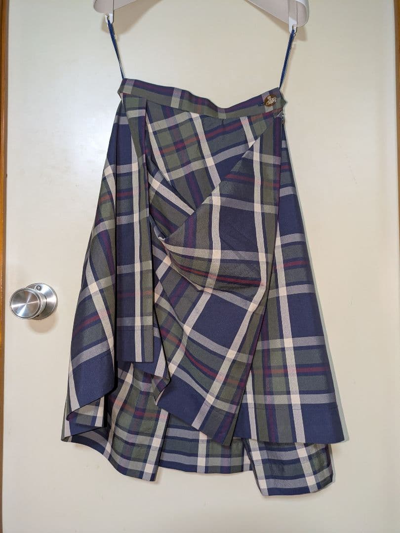 美品✨️ヴィヴィアンウエストウッドレッドレーベル 変形スカート チェック 2