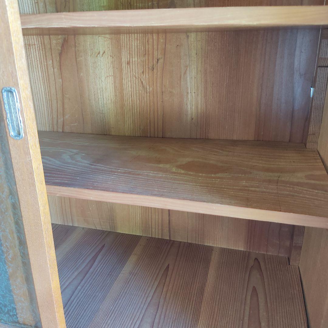 【状態良】書棚 本棚 食器棚 レトロ アンティーク 陳列棚 店舗 什器 骨董