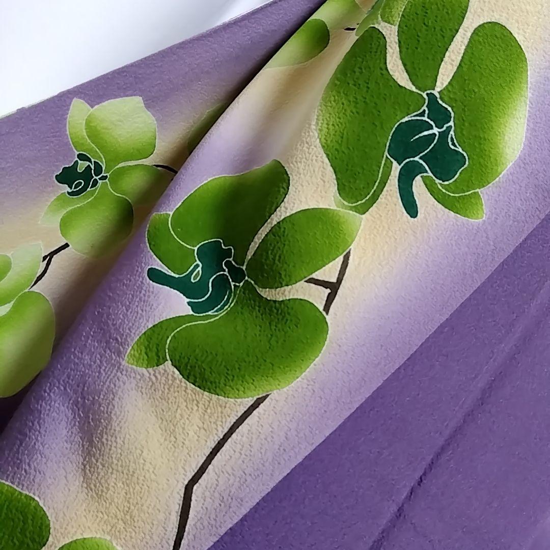 辻村ジュサブロー 寿三郎 胡蝶蘭 振袖 紫 セット 袋帯　刺繍