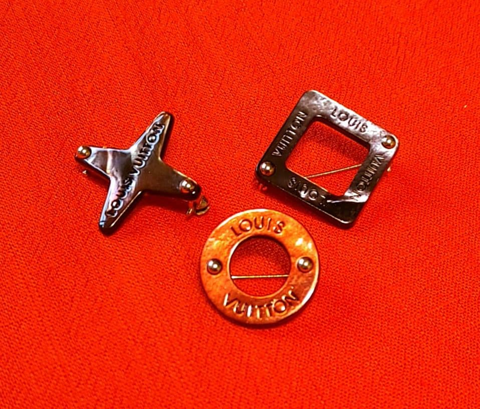 【LOUIS VUITTON】☆希少美品☆ ルイ・ヴィトン ブローチ 3型セット