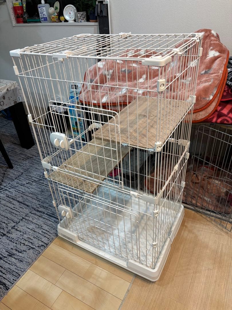 【美品】アイリスオーヤマ 猫ケージ コンパクトタイプPMCC115H