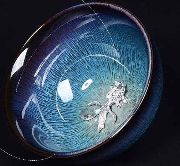 12個シルバー天目盞 茶碗 抹茶碗 建盞和食器 酒器