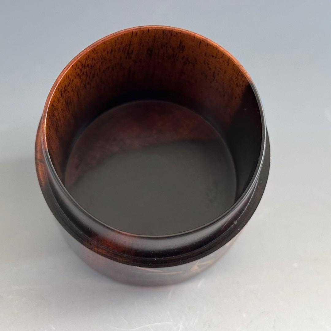 茶道具　黒柿　二季鳥蒔絵　中次　茶器　中村宗悦　共箱　漆芸　月に雁　秋　茶会