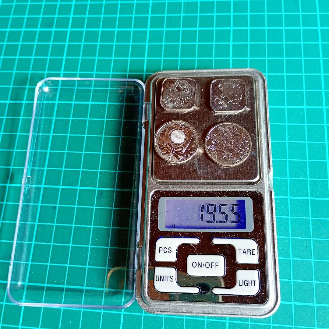 桜の通り抜け、敬老の日、純銀メダル 四枚セット