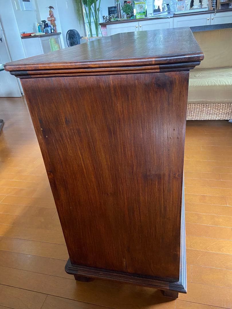 木製ヴィンテージキャビネット　アジアン風　サイドボード