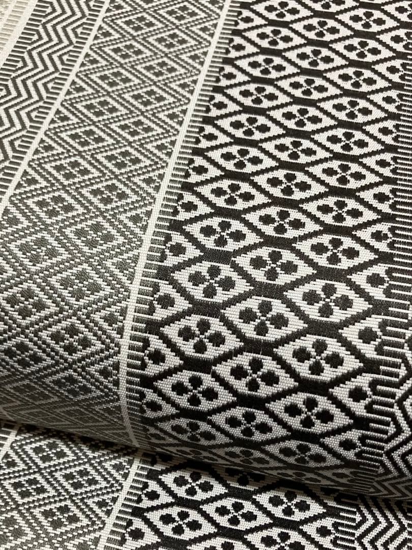 八寸名古屋帯 開き仕立て 正絹 縦縞 未使用 イ6523