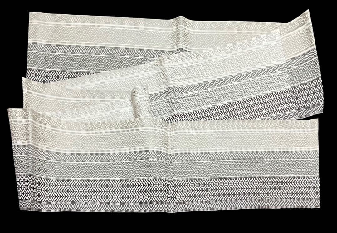 八寸名古屋帯 開き仕立て 正絹 縦縞 未使用 イ6523