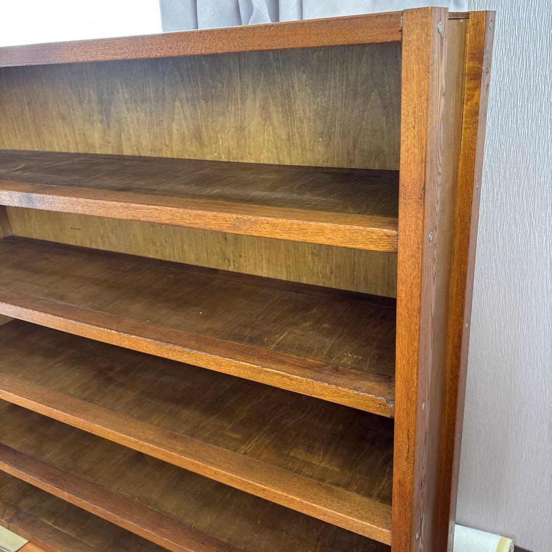 リユース　木製 5段 CD DVDラック ブラウン 棚　ハンドメイド