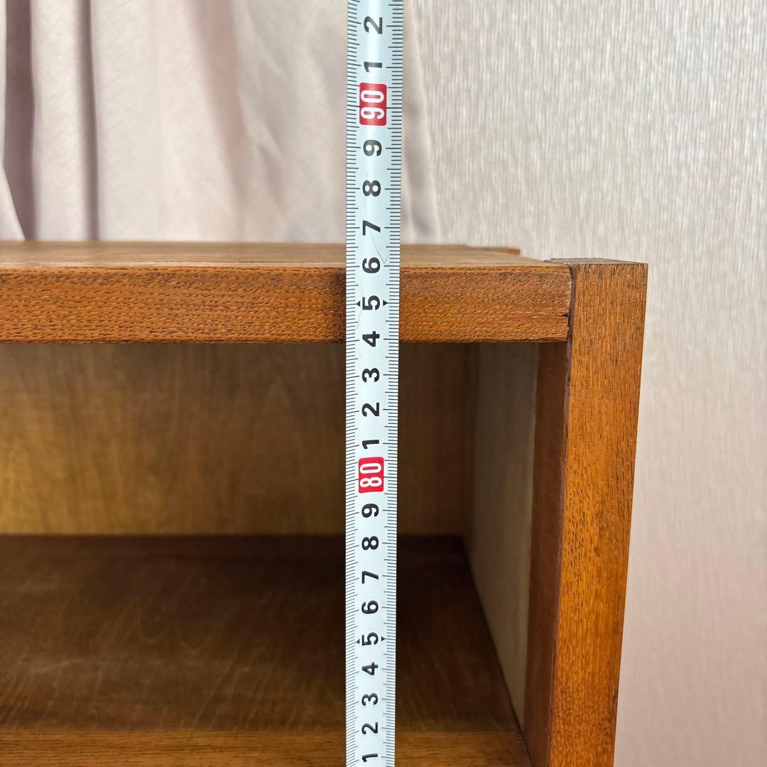 リユース　木製 5段 CD DVDラック ブラウン 棚　ハンドメイド