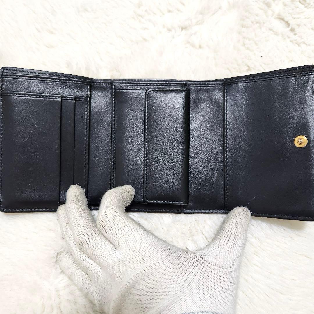 ✨極美品　人気✨ドルガバ　三つ折り　ディボーション　ブラック　レザー　金具