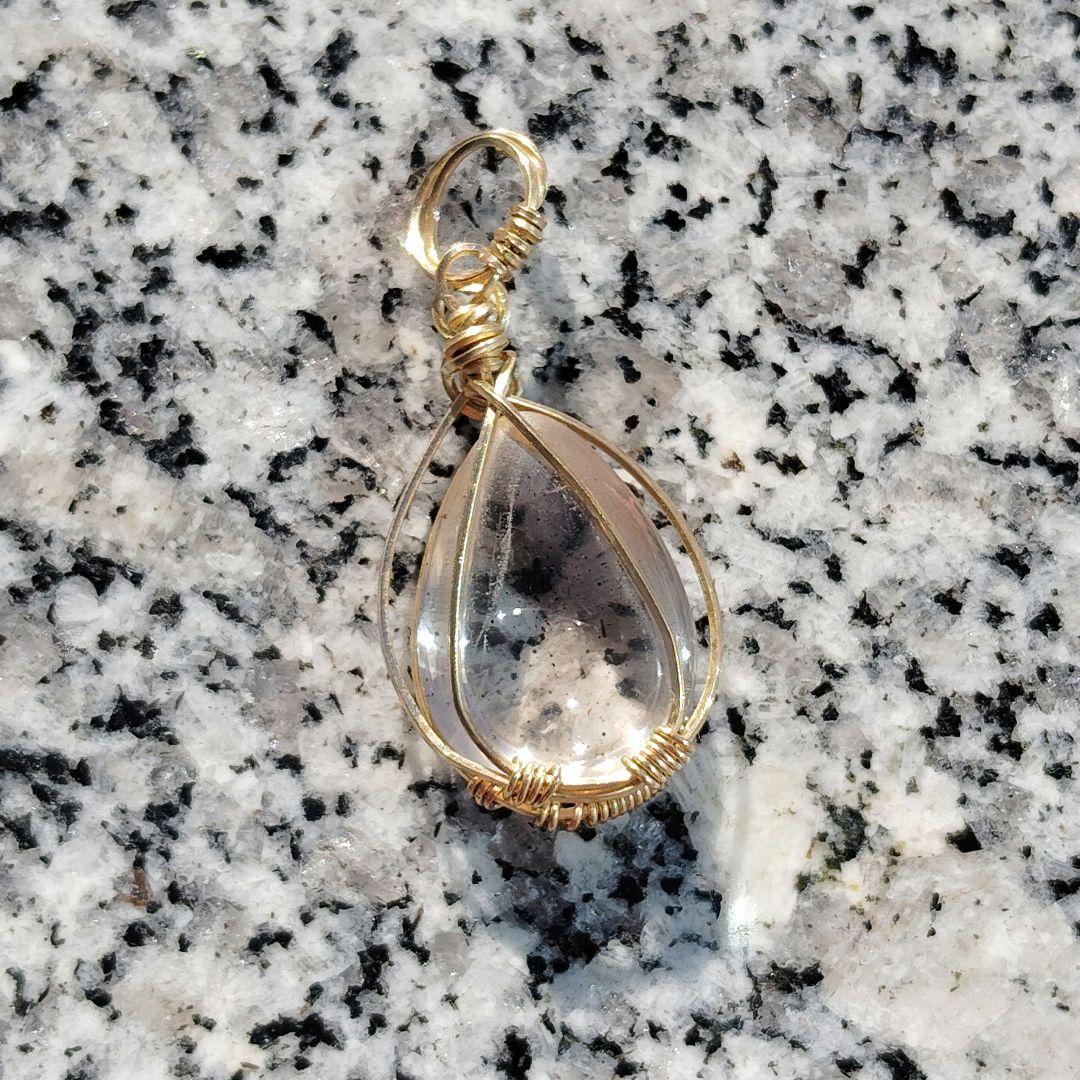 ティンカーベルクォーツ✨ピンクファイヤークォーツ✨ペンダントトップ 幻の水晶✨