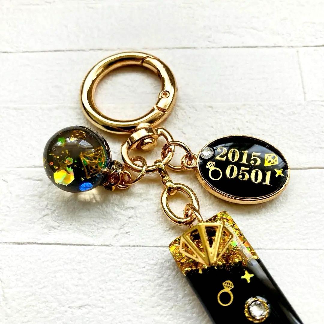 はる。ページ　名入れチャーム　レジンキーホルダー5点