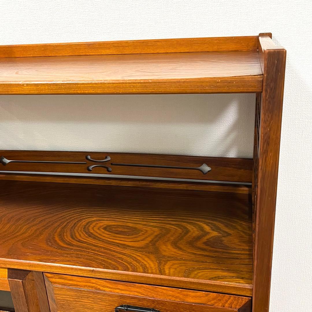 （ち17）karimoku カリモク オールドカリモク 茶箪笥 飾り棚 茶棚