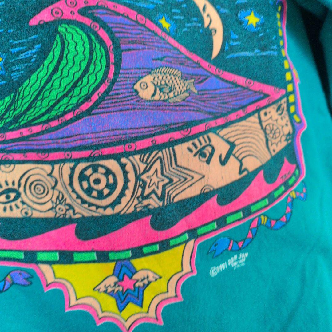 90年代 激レア　ロンジョン　RONJON シングルステッチ　Tシャツターコイズ