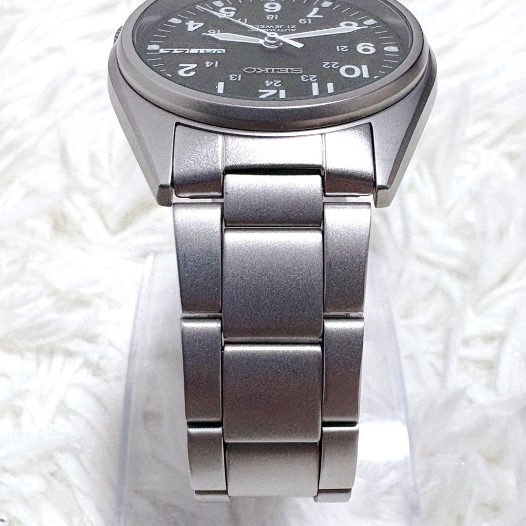 SEIKO セイコー ミリタリー 自動巻き 裏スケルトン デイデイト 21石