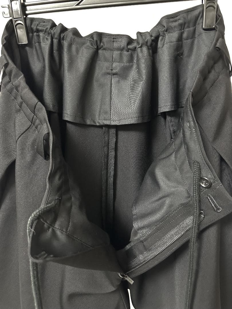 ✨極美品✨ ヨウジヤマモト プールオム 23AW シワギャバ 内股ドレープパンツ