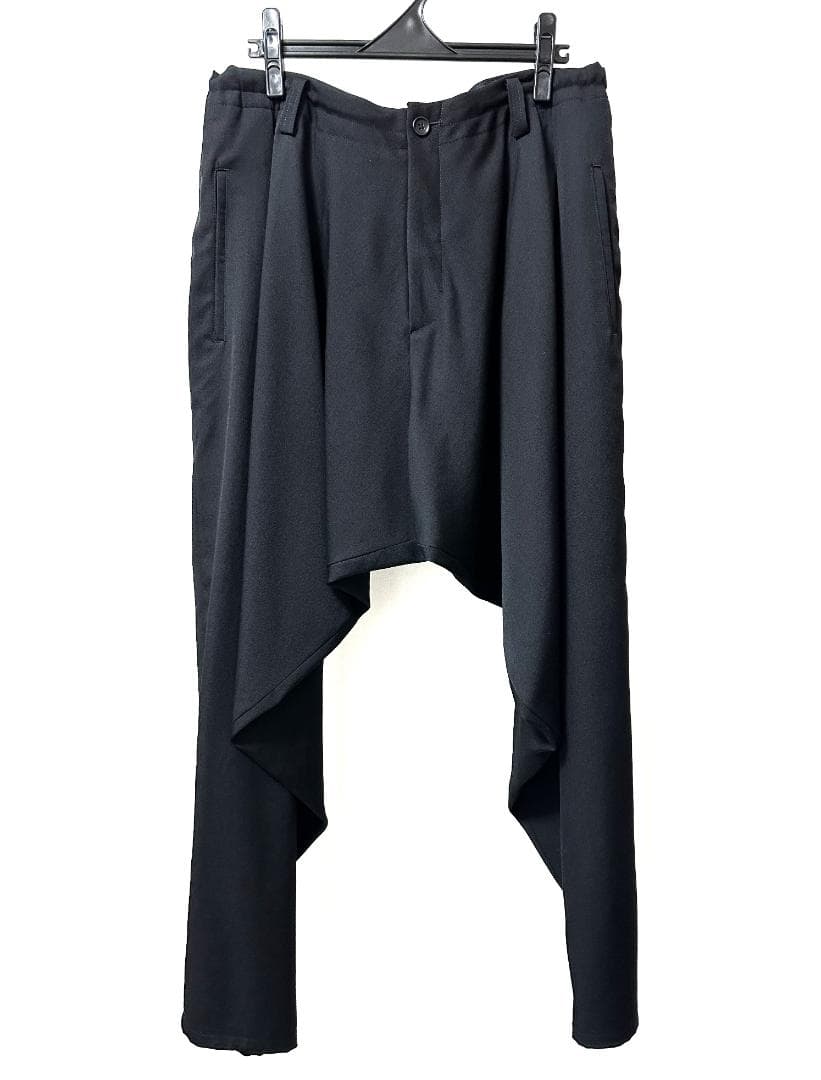 ✨極美品✨ ヨウジヤマモト プールオム 23AW シワギャバ 内股ドレープパンツ