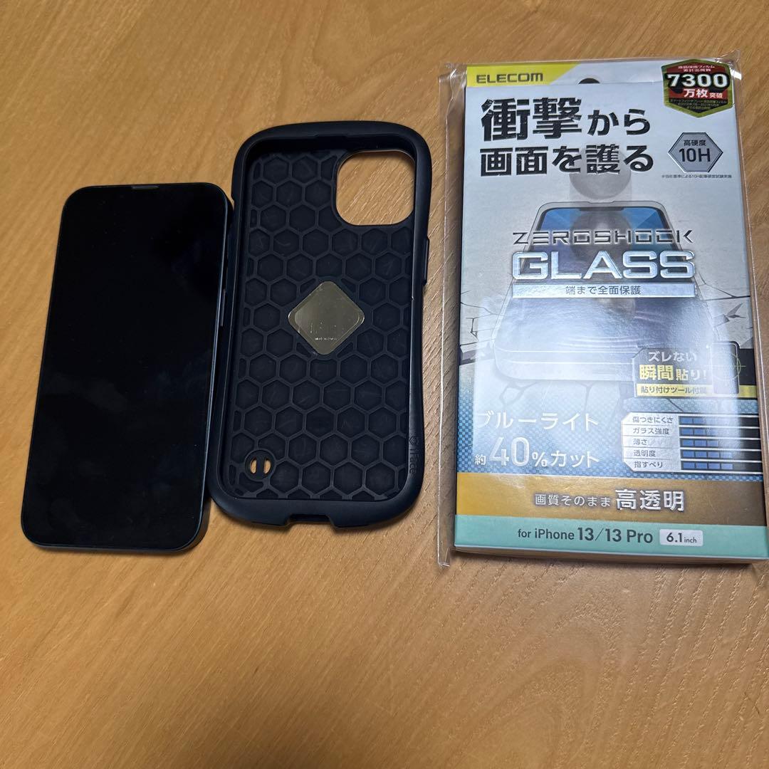 iPhone13本体ミッドナイト128GB美品(ケース、新品フィルム付)