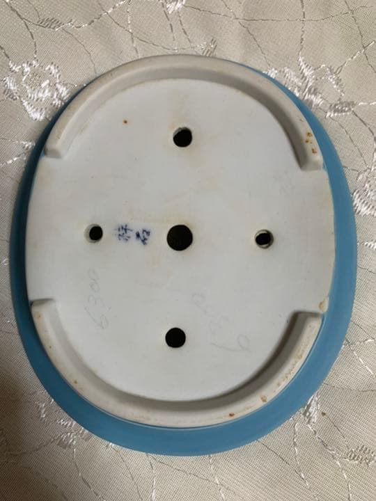 祥石　楕円　浅め　盆栽鉢