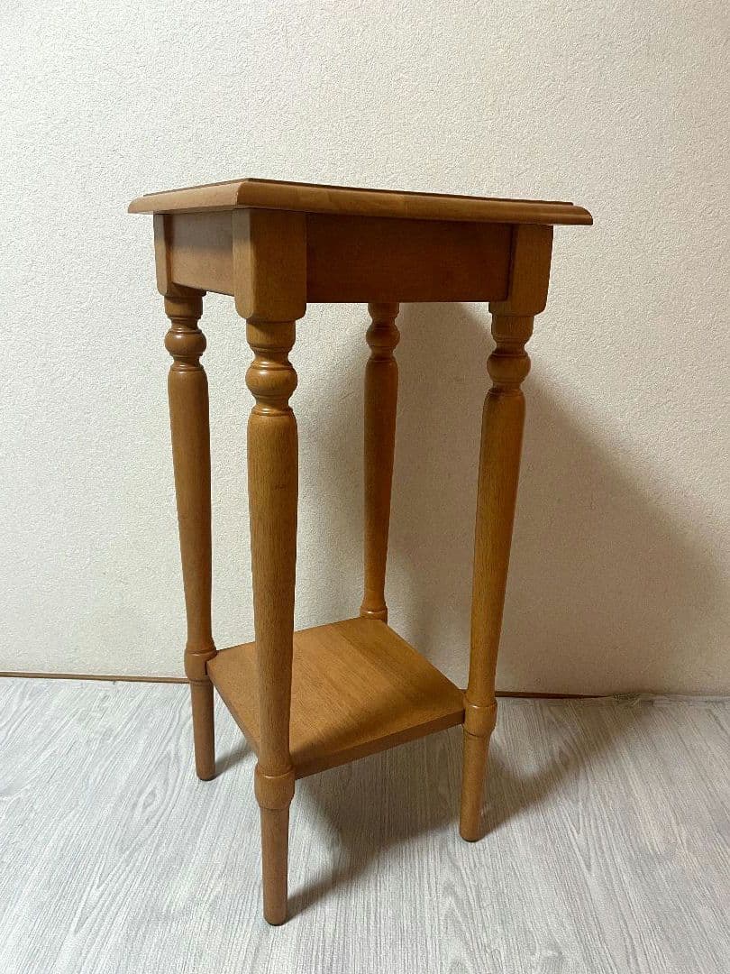 飛騨産業 キツツキ 木製 電話台 花台棚 台 シンプル　ビンテージ