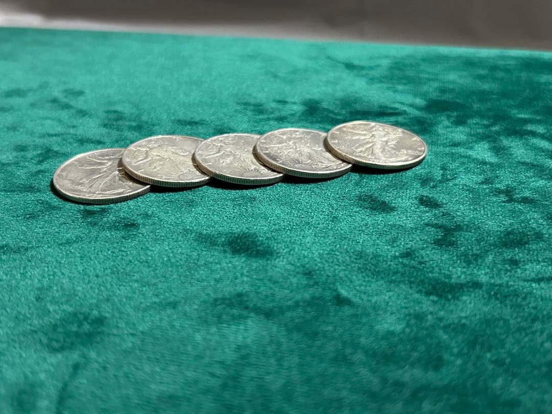 ウォーキングリバティ銀貨5枚