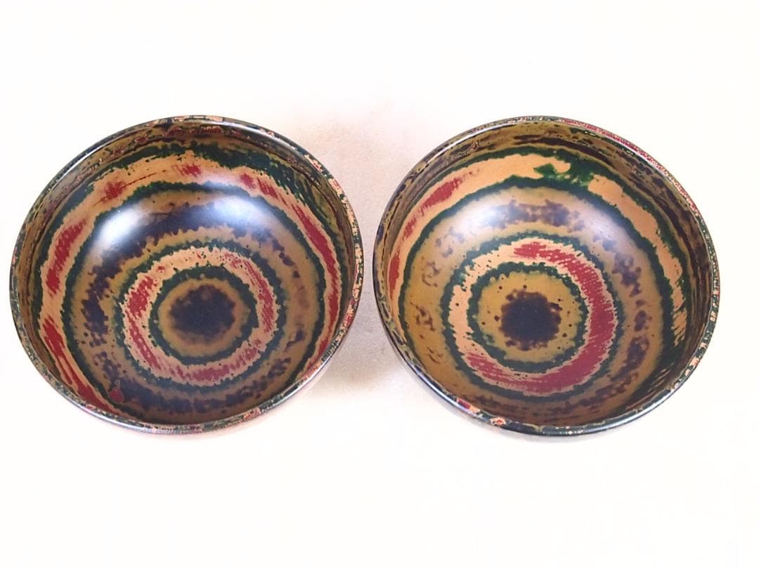 【未使用】独楽塗 合鹿椀 2客＆汁椀 2客 入れ子椀/雑煮椀/煮物椀/お椀 漆器