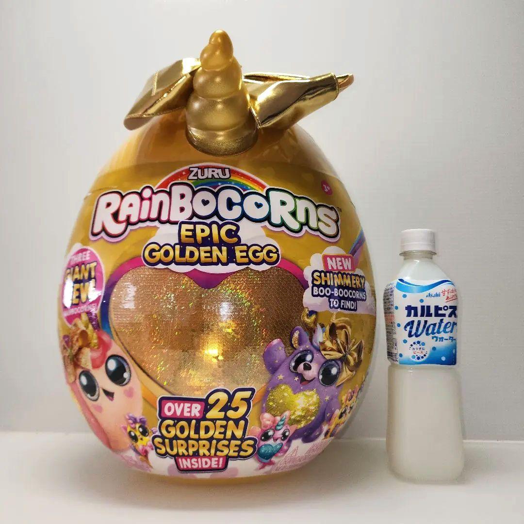 巨大 レインボーコーンズ ゴールデンエッグ　トナカイ　ぬいぐるみ　サプライズトイ