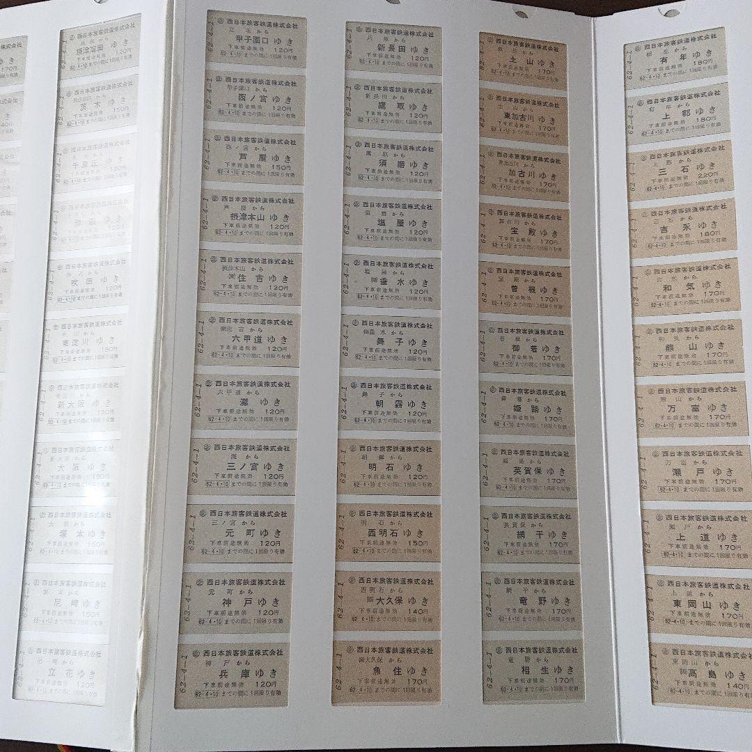 JR西日本 新会社発足記念乗車券
