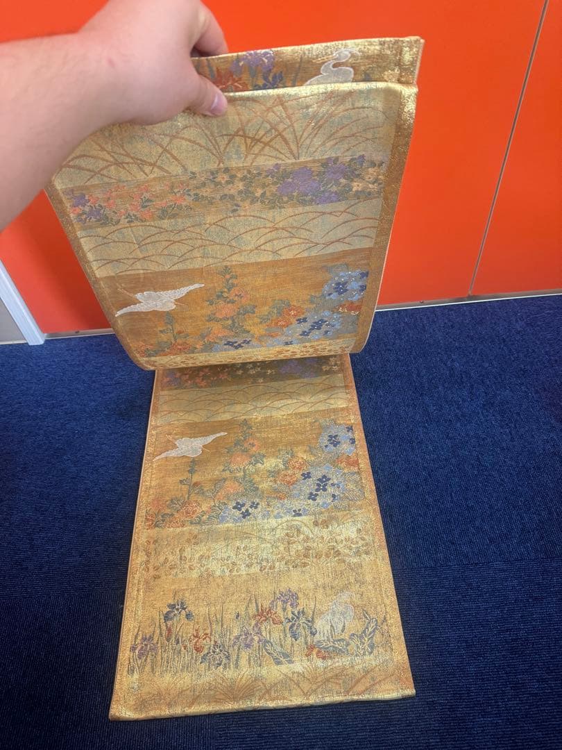 2670袋帯 古代彫金紋 西陣織 金糸　高級上質上品　約440cm 未使用