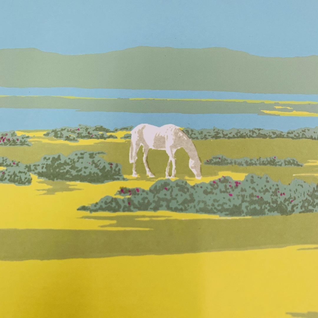 真作保証 本間武男『馬その7』シルクスクリーン 版画 ED 319/350