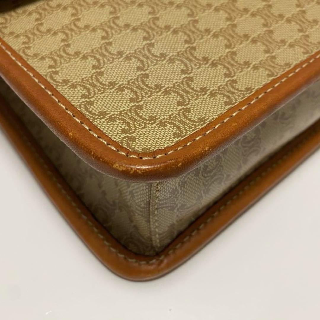 【美品✨】CELINEセリーヌ ショルダーバッグ マカダム柄 ブラウントリオンフ