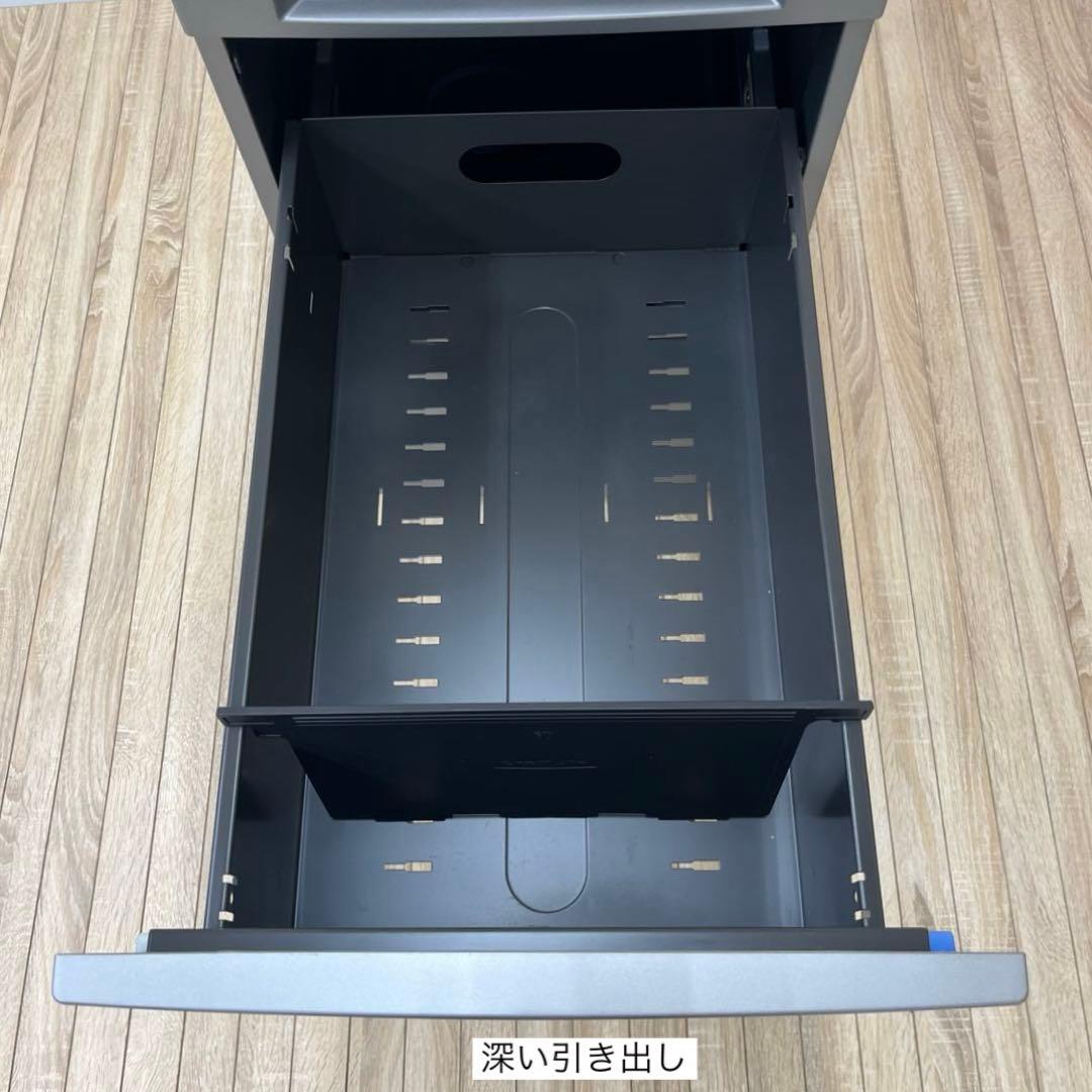 オカムラ 両ラウンドデスク 3段サイドデスクセット★メインデスク別出品セット販売